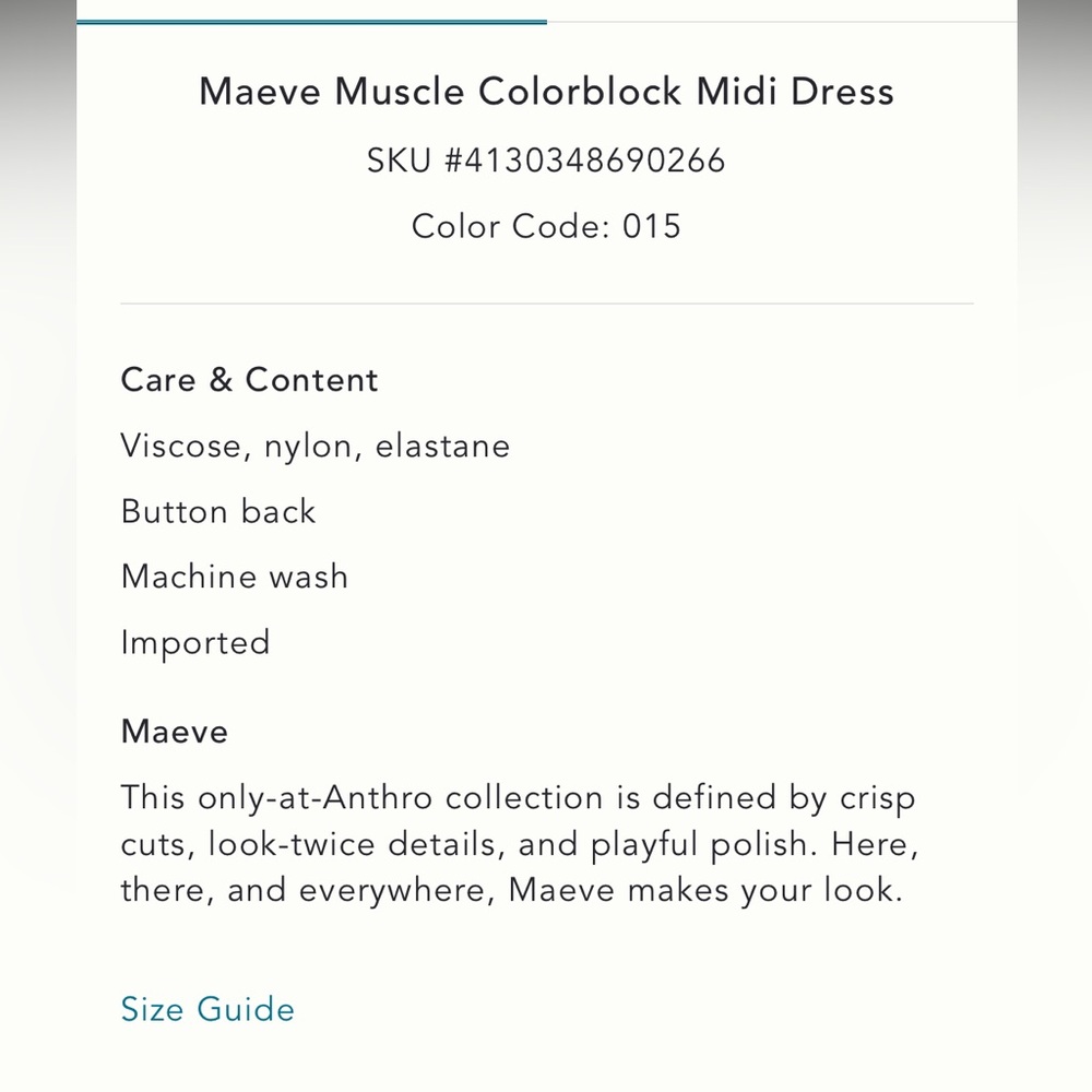 Anthropologie Maeve Midi Dress Muscle Ivory Colorblock Preppy Stretch Sz MP NWT - Picture 4 of 8